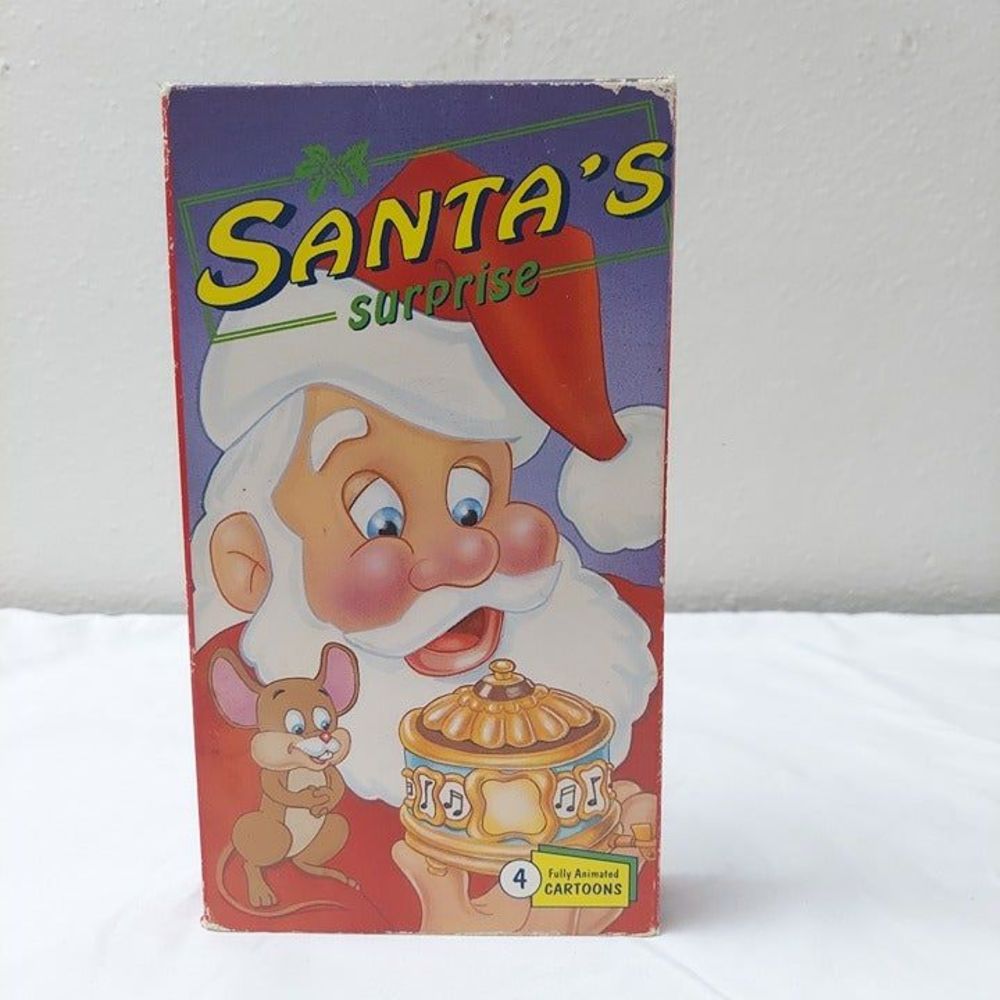 Santa's Surprise VHS 4 Animated Movie Cartoon Vintage 1993 Kids Christmas Movie